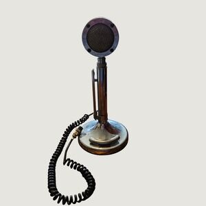 Vintage Astatic D-104 Silver Eagle Desk Microphone 4-Pin Chrome